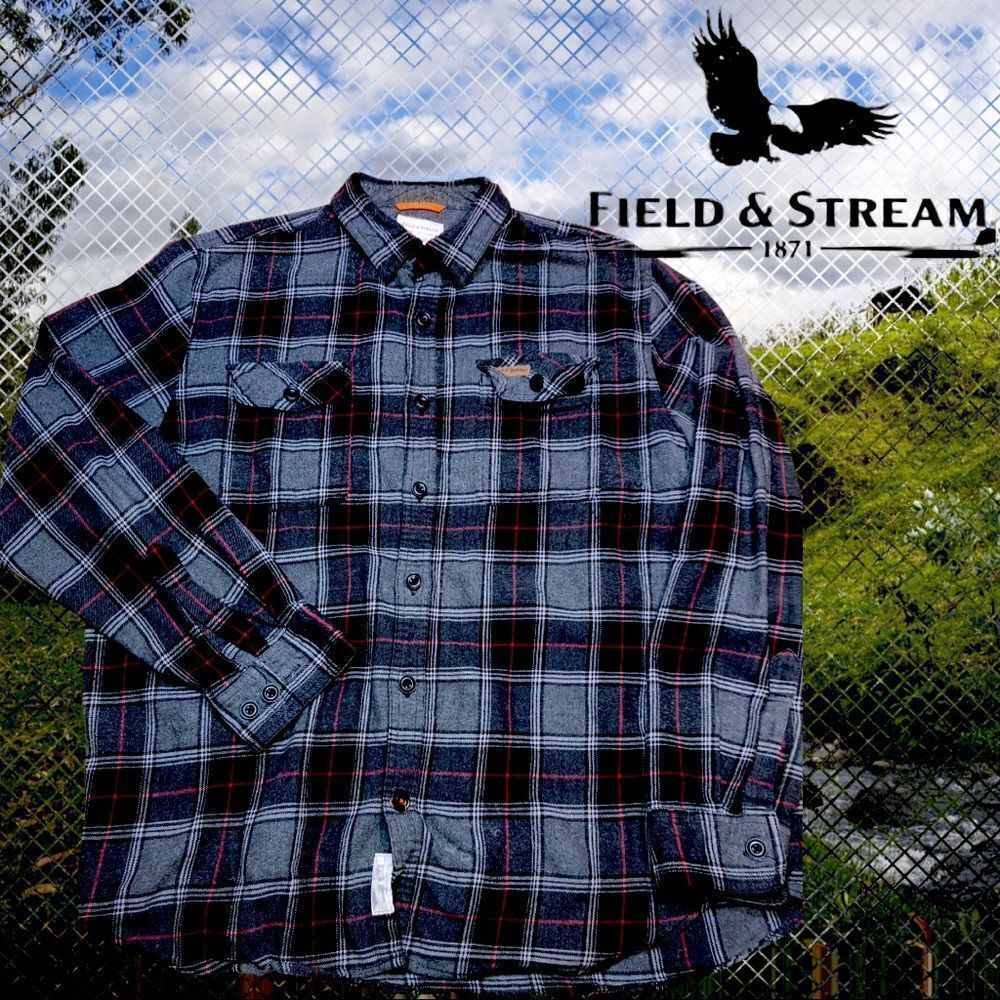 Field & Stream Soft Plaid Button down Flannel XL